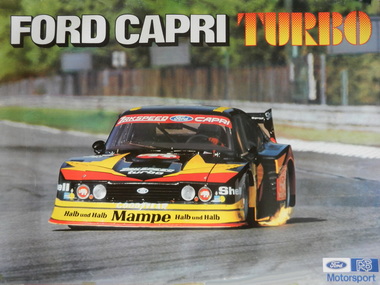 Ford Zakspeed Turbo Capri mit Sponsor Mampe - Wrth von 1978-79.
Der Fahrer war Hans Heyer der bei der deutschen Rennsport Meisterschaft
am 20. August 1978 in Zolder auf den 3. Platz, sowie am 1. Oktober 1978 in Nrburg auf den 1. Platz fuhr.