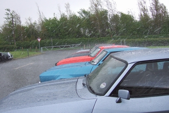 in the rain or thunderstorm?
