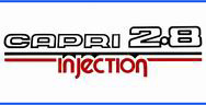 Schriftzug vom 2.8 Inection Ford Capri III