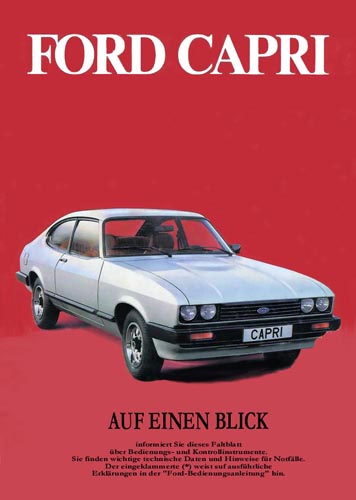Faltprospekt * folder Ford Capri Faltprospekt * folder Ford Capri