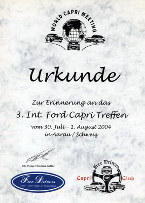 Urkunde - Certificate - Certificat
