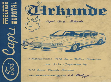 Urkunde als Erinnerung
Certificate as a memento
Certificat en guise de souvenir Urkunde als Erinnerung
Certificate as a memento
Certificat en guise de souvenir