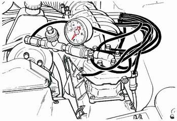 Druckprüfgerät Zufuhrleitung Warmlaufregler * tester conduit supply warm-up regulator