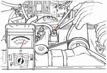 Widerstandsprüfung Warmlaufregler * resistance  check warm-up regulator